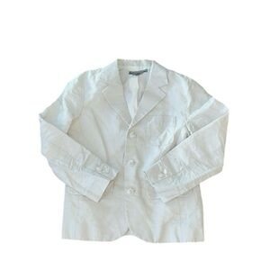 Bonpoint Jameson Ivory Cream 100% Cotton Classic Preppy Blazer Jacket 8